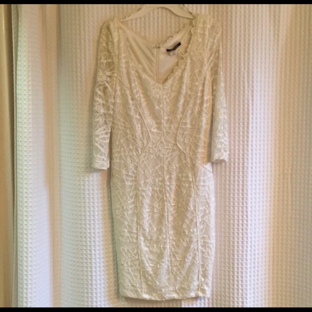 Long sleeved lace dress